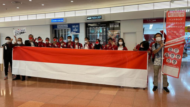 Kontingen Indonesia untuk Paralimpiade Tokyo kloter ke-2 dan 3 saat tiba di Jepang