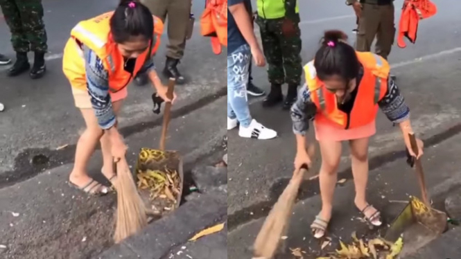 Viiral Satgas Covid Rekam Wanita Jalani Hukuman  (Instagram/kamerapengawas)