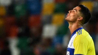 Cristiano Ronaldo saat masih berkostum Juventus.