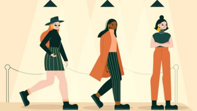 Ilustrasi fashion show.