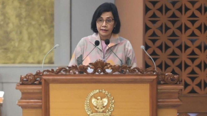 Menteri Keuangan Sri Mulyani di DPR RI.