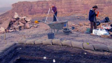 Bekas tambang timah Nabi Sulaiman di Lembah Timna, Israel.