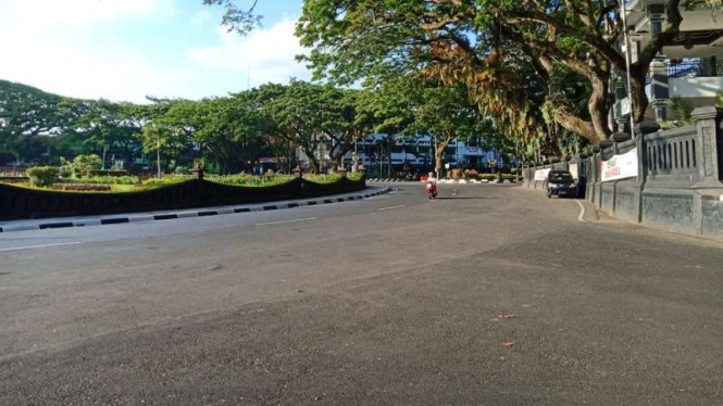 Suasana Kota Malang di masa PPKM Level 4.