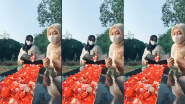 Viral Dua Cewek Joget TikTok di Pemakaman Orang Tua (Instagram/indoviral8)