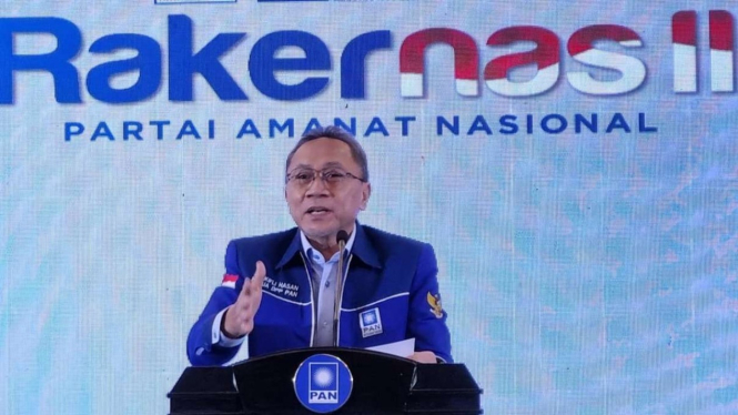 Ketua Umum PAN Zulkifli Hasan saar Rakernas PAN