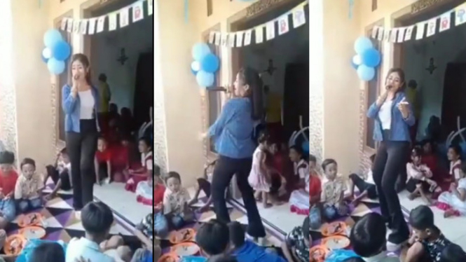 Viral Biduan Joget Dewasa di Ulang Tahun Anak-anak (Instagram/jemputdimana)