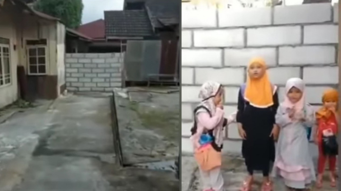 Viral Akses Jalan ke Rumah Suhartini Ditembok Tetangganya (Instagram/infosigap)