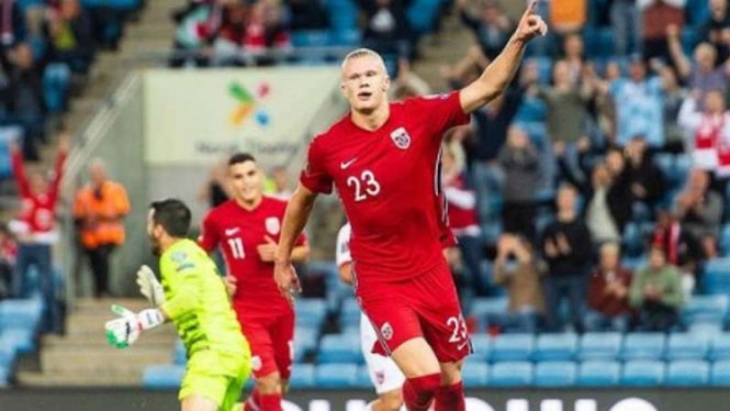 Bomber Timnas Norwegia, Erling Haaland.