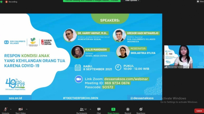 Webinar Respon Kondisi Anak Yang Kehilangan Orang Tua Karena COVID-19