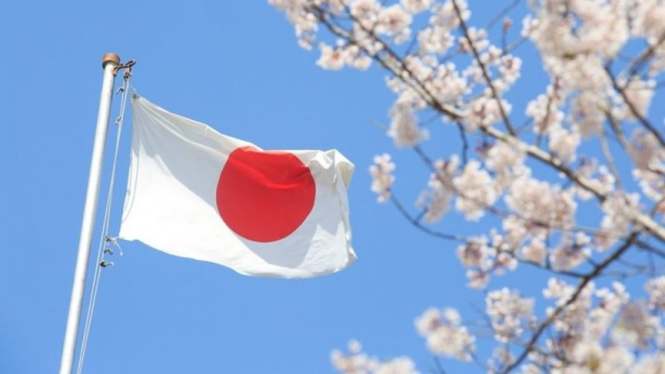Bendera Jepang.