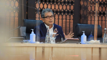 Direktur Utama BRI Sunarso pada acara dalam CEO Talk (03/09).