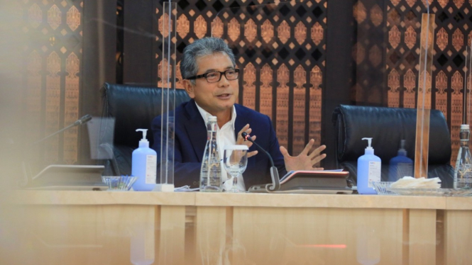 Direktur Utama BRI Sunarso pada acara dalam CEO Talk (03/09).