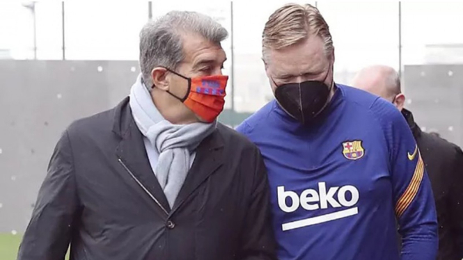 Presiden Barcelona, Joan Laporta dan Ronald Koeman
