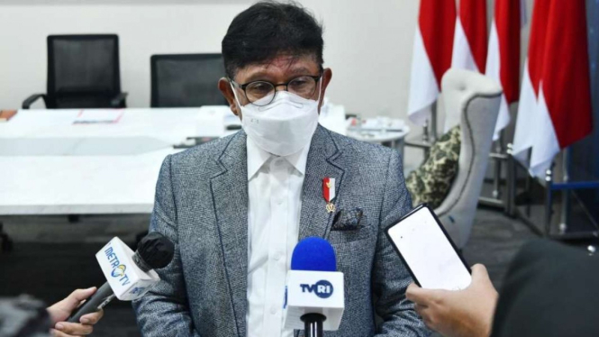 Menteri Komunikasi dan Informatika Johnny G Plate.