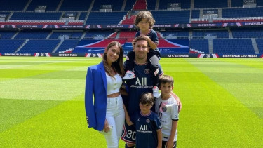 Lionel Messi dan keluarganya