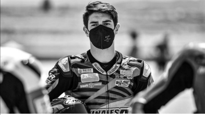 Adik sepupu Maverick Vinales, Dean Berta. 