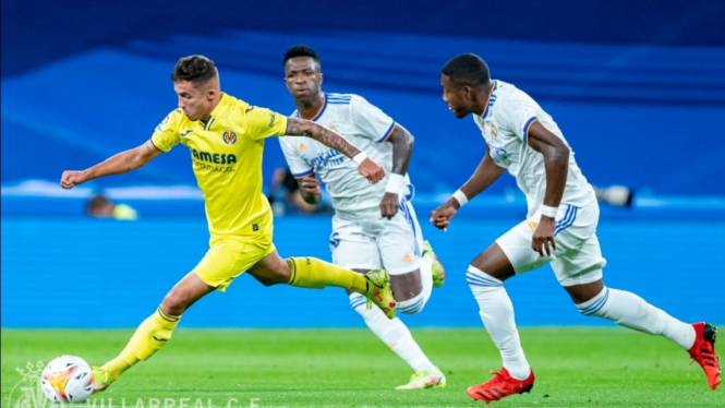 Pertandingan Real Madrid vs Villarreal dalan lanjutan LaLiga 2021/2022.