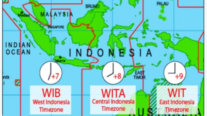Perbedaan Waktu di Indonesia