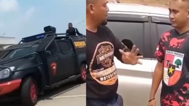 Viral Anggota Pemuda Pancasila Hina Pasukan Brimob, Akhirnya Minta Maaf (Instagram/andreli48)