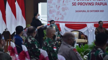 Ketua DPR Puan Maharani di Jayapura, Papua.