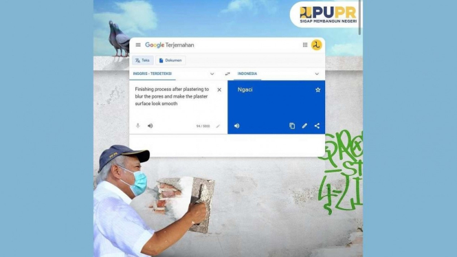 Menteri PUPR Basuki Hadi Muljono Ngaji Tembok.