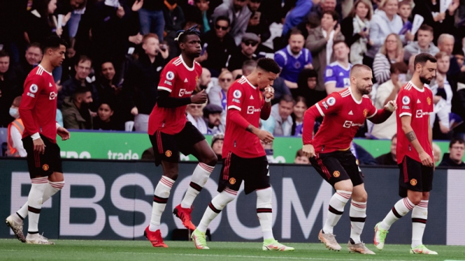 Pertandingan Leicester City melawan Manchester United