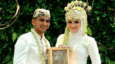 Momen akad nikah Ridho DA dengan sang istri, Syifa