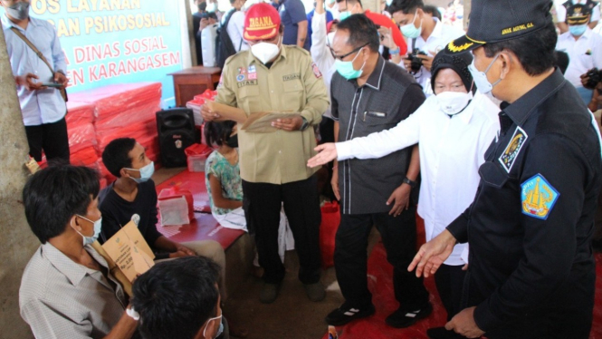 Kemensos salurkan bantuan logistik korban gempa di Desa Trunyan