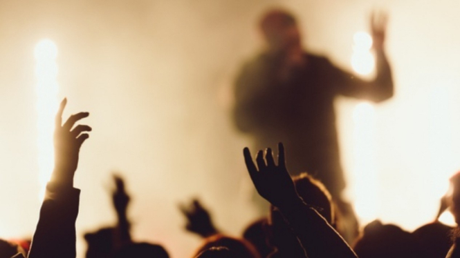 Ilustrasi konser musik.