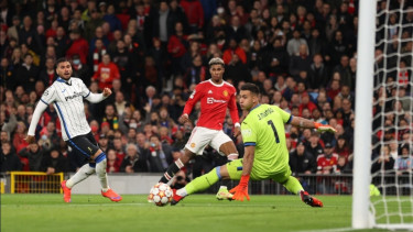 Pertandingan antara MU vs Atalanta di Liga Champions. 