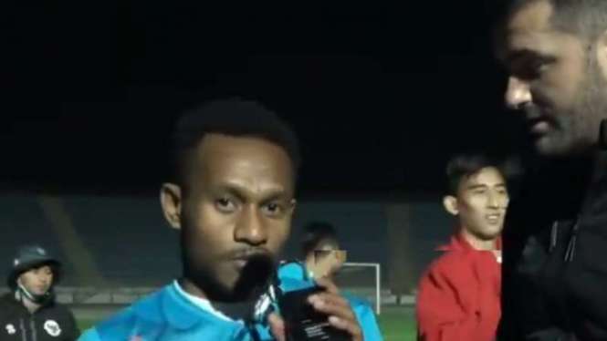 Gelandang Timnas Indonesia U-23, Gunansar Mandowen.