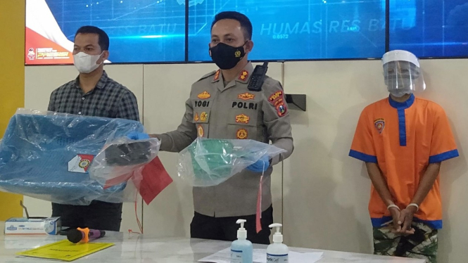 Polisi menangkap pelaku penganiayaan balita di Kota Batu.