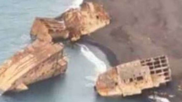 Kapal-kapal hantu Perang Dunia II bermunculan usai aktivitas erupsi gunung api