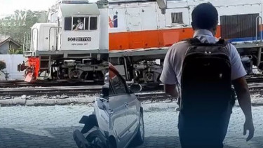Viral Masinis Kerja Dijemput Kereta Api (Instagram/viralno.1)