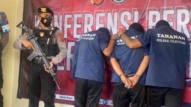 Penangkapan pembunuhan bos parkir ilegal di Cileungsi.