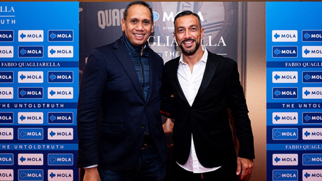 Perwakilan Mola Mirwan Suwarso dan Legenda Sampdoria, Fabio Quagliarella