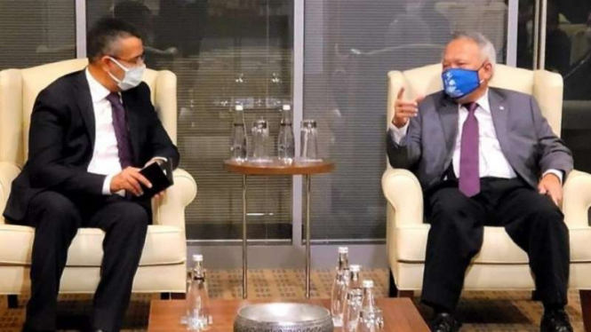 Menteri Basuki bertemu Bos IDB Turki Saleh Jelassi.