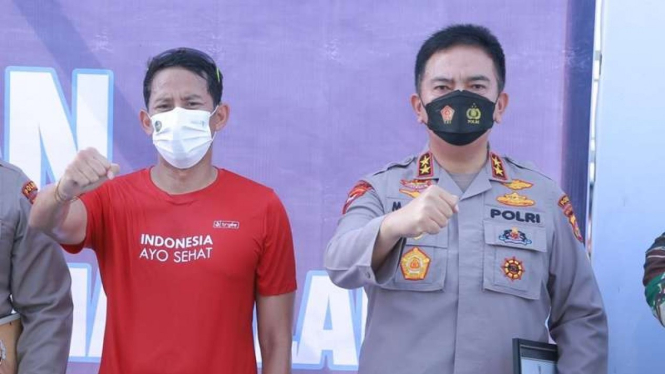Menparekraf Sandiaga Uno dan Kapolda NTB Irjen Mohammad Iqbal