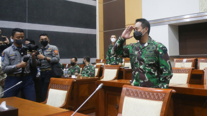 Jenderal Andika Perkasa Menjalani Fit and Proper Tes di DPR