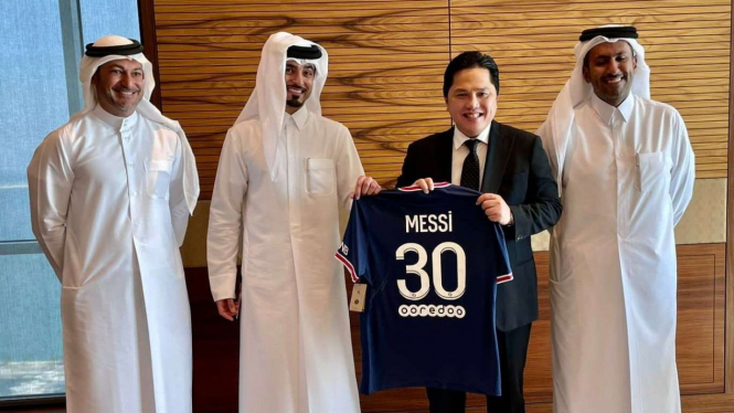 Menteri BUMN Erick Thohir bertemu dengan Chief of Asia-Pacific & Africa Investments di Qatar Investment Authority (QIA), Sheikh Faishal Bin Thani Al Thani.