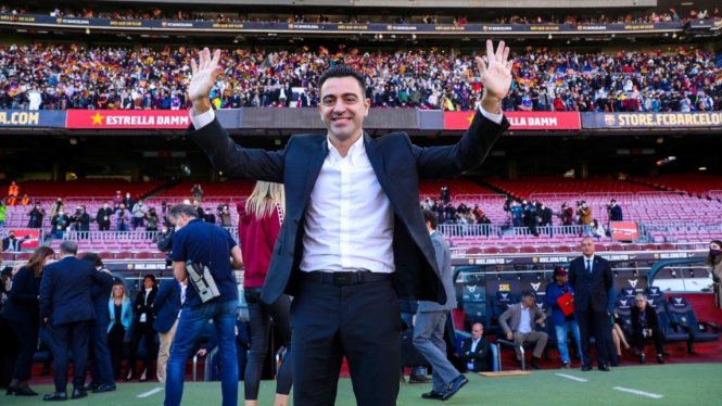 Pelatih Barcelona, Xavi Hernandez. 