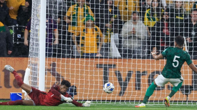 Timnas Arab Saudi saat hadapi Australia di Kualifikasi Piala Dunia Zona Asia