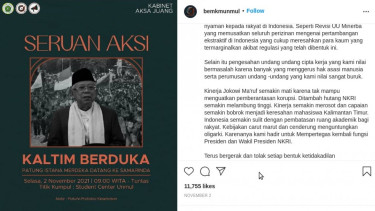 Postingan BEM Unmul soal Wapres Maruf Amin