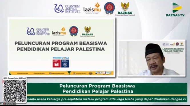 Peluncuran Program Beasiswa Pendidikan Pelajar Palestina oleh BAZNAS, Kamis (11/11).