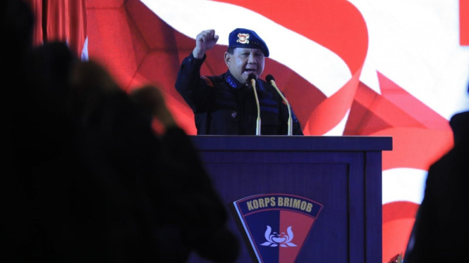 Menhan sekaligus Ketua Umum Gerindra Prabowo Subianto
