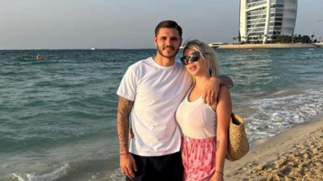 Mauro Icardi dan Wanda Nara.