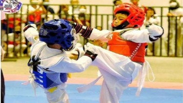 Jan Ethes juara 1 lomba takewondo