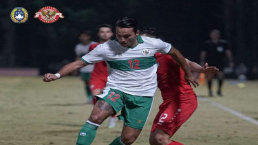 Timnas Indonesia saat menghadapi Afghanistan