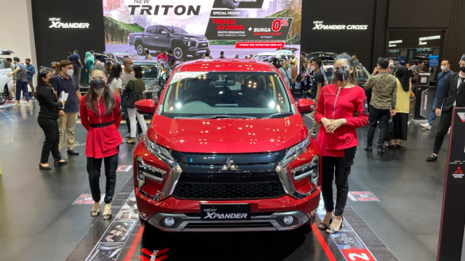 Mitsubishi New Xpander dipamerkan di GIIAS 2021.