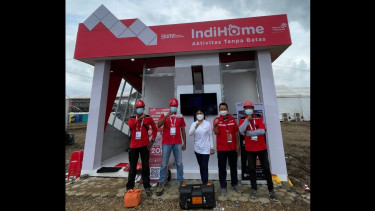 Dok. Foto IndiHome - Bantuan teknis (Bantek) sebanyak 16 orang untuk membangun jaringan ICT di sekitar kawasan event.